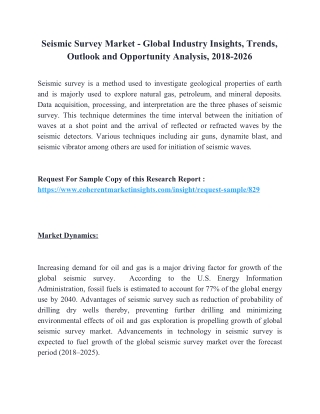Seismic Survey Market