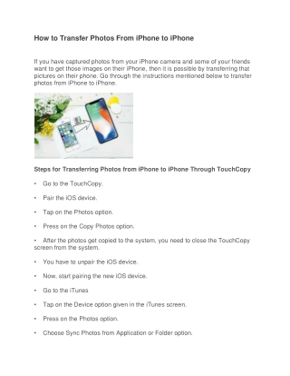 How to Transfer Photos From iPhone to iPhone