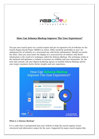 How Can Schema Markup Improve The User Experience?