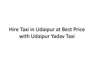 taxi service in uaipur