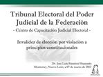 Tribunal Electoral del Poder Judicial de la Federaci n - Centro de Capacitaci n Judicial Electoral - Inv