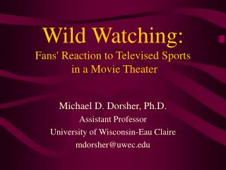 Wild Watching: Fans' Reaction to Televised Sports in a Movie Theater