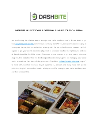 Business Reviews Joomla | Web Development | Dashbite