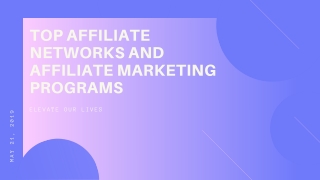 Top Affiliate Networks and Top Affiliate Marketing Programs