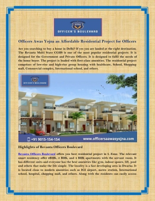 Officers Awas Yojna an Affordable Residential Project for Officers