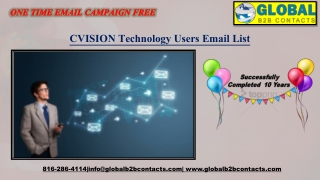 CVISION Technology Users Email List