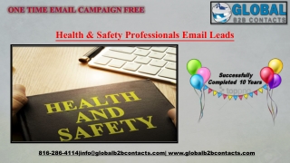 Health & Safety Professionals Email Leads - Copy