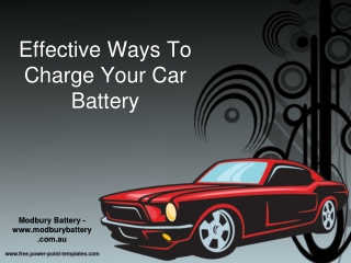 Effective Ways to Charge Your Car Battery