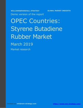 WMStrategy Demo OPEC SBR Market March 2019