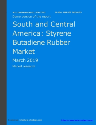 WMStrategy Demo South And Central America SBR Market March 2019