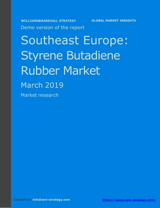 WMStrategy Demo Southeast Europe SBR Market March 2019