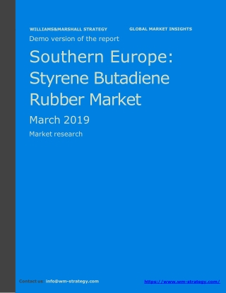 WMStrategy Demo Southern Europe SBR Market March 2019