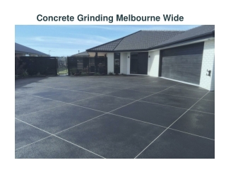 Concrete Grinding Melbourne Wide