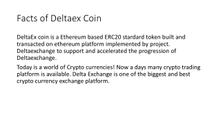 Facts of Delta Exchange