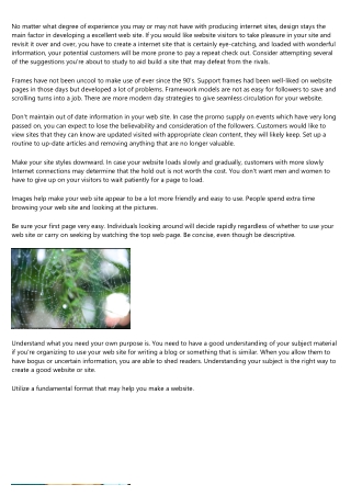 If You Need Assist With Web Desig, cease And Look At This Articlen