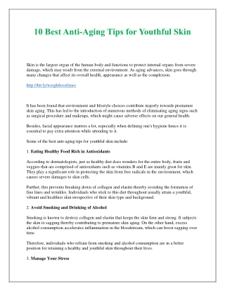 10 Best Anti-Aging Tips for Youthful Skin