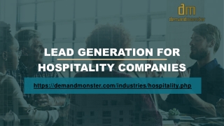 B2B APPOINTMENTS AND LEAD GENERATION FOR HOSPITALITY COMPANIES