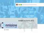 ESAMI DI STATO 2012