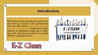 Cleaning Services Offered By E-Z Clean