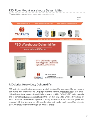 FSD Floor Mount Warehouse Dehumidifier. #largedehumidifier #heavydutydehumidifier #warehousedehumidifier