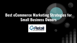Best eCommerce marketing strategies for small business owners