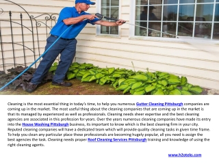 Pressure Washing South Hills & Roof Cleaning Services Pittsburgh
