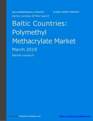 WMStrategy Demo Baltic Countries Polymethyl Methacrylate Market March 2019