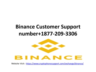 Binance Customer Support Number 1877-209-3306