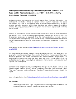 Methylprednisolone Market - Global Opportunity Analysis and Forecast, 2018-2025