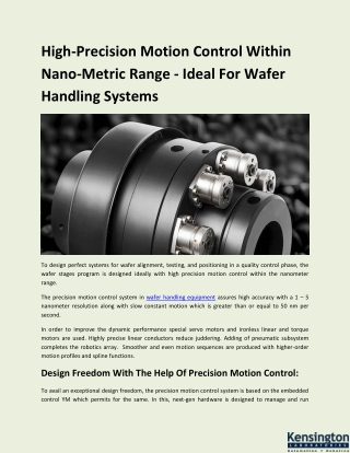 High-Precision Motion Control Within Nano-Metric Range
