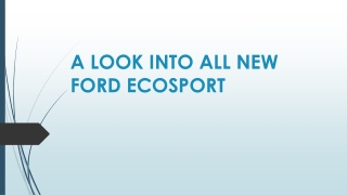 New Ford Ecosport