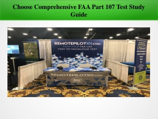 Choose Comprehensive FAA Part 107 Test Study Guide