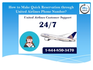 How to Make Quick Reservation through United Airlines Phone Number?