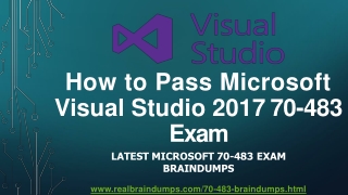 Microsoft Visual Studio 70-483 Exam Dumps