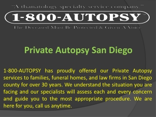 Private Autopsy San Diego