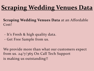 Scraping Wedding Venues Data