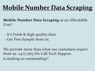 Mobile Number Data Scraping