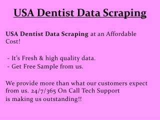 USA Dentist Data Scraping