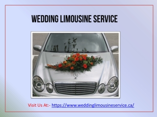 Wedding Limo Service -Toronto