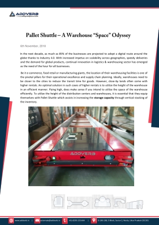 Pallet shuttle system - How it works??