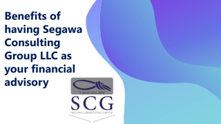 Benefits of having Segawa Consulting Group LLC as your financial advisory