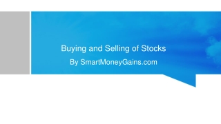 Buying and Selling of Stocks