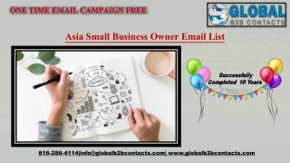 Asia Small Business Owner Email List