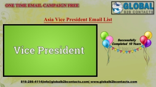 Asia Vice President Email List