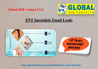 ENT Specialists Email Leads