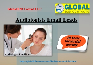 Audiologists Email Leads