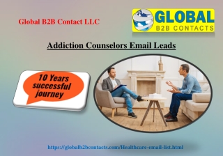 Addiction Counselors Email Leads