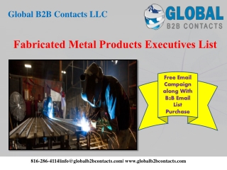 Fabricated metal products executives list