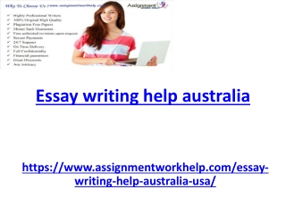 Essay writing help australia