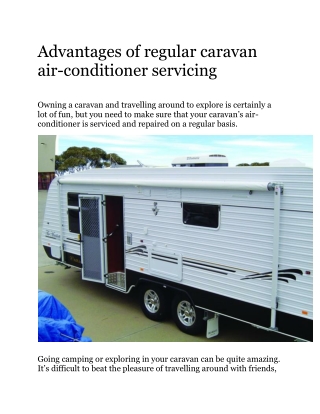 Advantages of regular caravan air-conditioner servicing